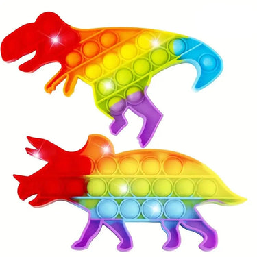Dino Arcoíris Fidget | Deja ir el estrés - Aliviador de estrés para niños